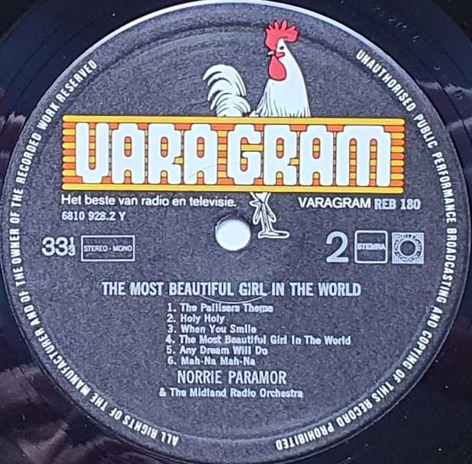 REB 180-iD The most beautiful girl in the World Various from the BBC records and Tapes library Label